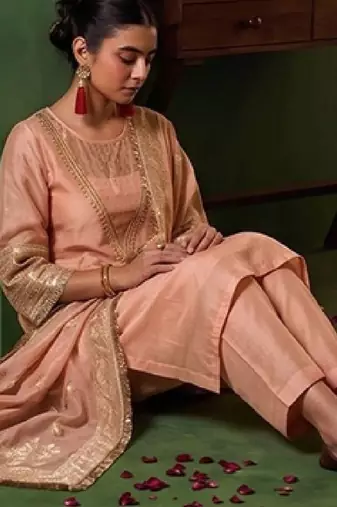 Women Ethnic Motifs Embroidered Regular Kurta with Palazzos & With Dupatta
