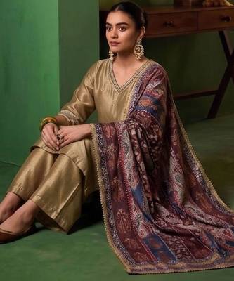 Women Ethnic Motifs Embroidered Regular Thread Work Kurta with Palazzos & With Dupatta 3
