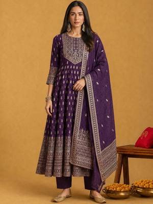 Women Ethnic Motifs Printed Panelled Kurta with Trousers & With Dupatta 1