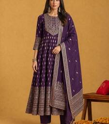 Women Ethnic Motifs Printed Panelled Kurta with Trousers & With Dupatta