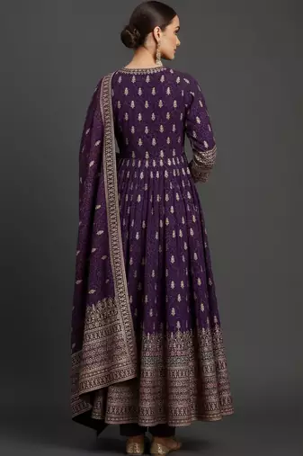 Women Ethnic Motifs Printed Panelled Kurta with Trousers & With Dupatta