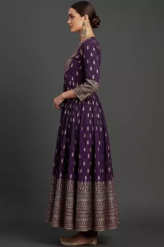 Women Ethnic Motifs Printed Panelled Kurta with Trousers & With Dupatta