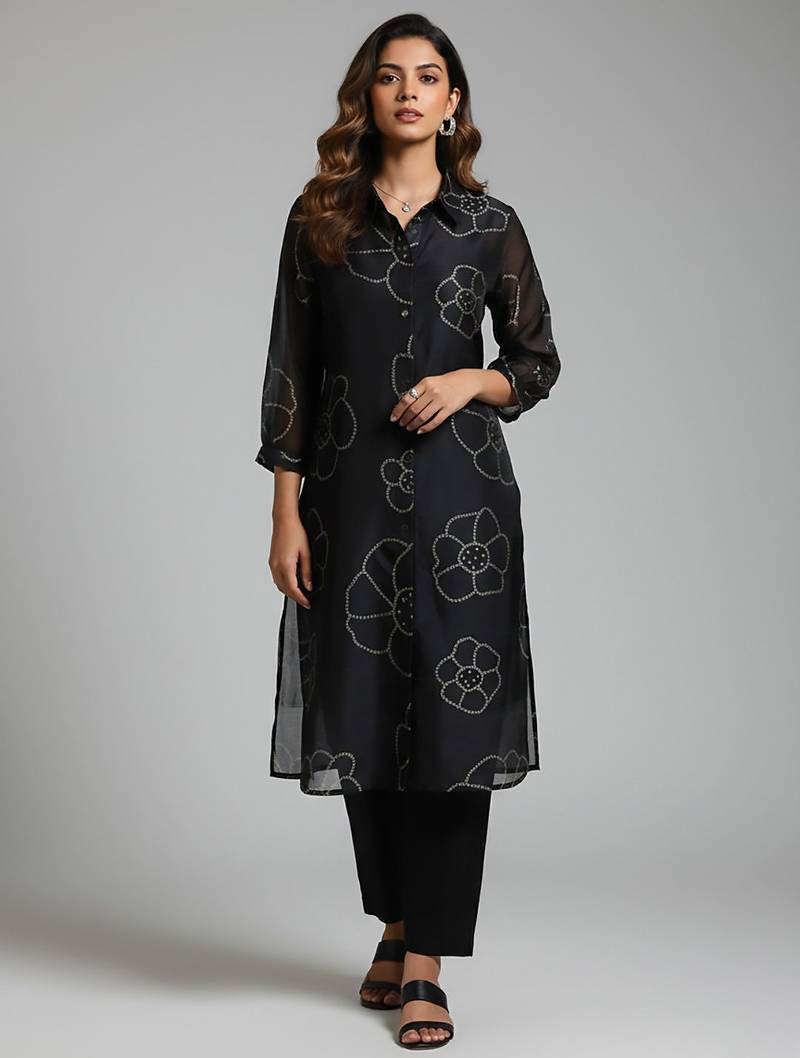 Women Bandhani Printed Kurta with Trousers