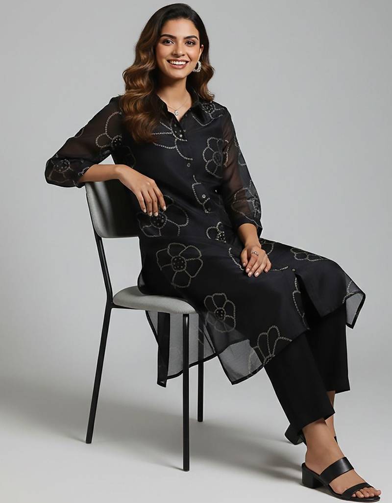 Women Bandhani Printed Kurta with Trousers