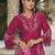 Floral Embroidered V Neck Thread Work Pure Cotton Kurta With Trouser And Dupatta