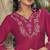 Floral Embroidered V Neck Thread Work Pure Cotton Kurta With Trouser And Dupatta