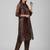 Women Bandhani Printed Regular Chanderi Silk Kurta with Trousers