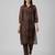 Women Bandhani Printed Regular Chanderi Silk Kurta with Trousers
