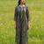 Cotton Striped Printed A Line Kurta With Trouser