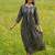 Cotton Striped Printed A Line Kurta With Trouser