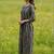 Cotton Striped Printed A Line Kurta With Trouser