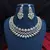 CZ Bridal Necklace and Earrings Set, Silver Crystal Statement Wedding Jewelry