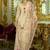 Nazrana Floral Thread Embroidered Schiffli Orangza Lace Kurta Trouser & Dupatta