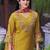 Floral Embroidered Thread Work  Cotton Straight Kurta With Trousers & Dupatta