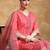 Floral Embroidered Thread Work  Cotton Kurta With Trousers & Dupatta