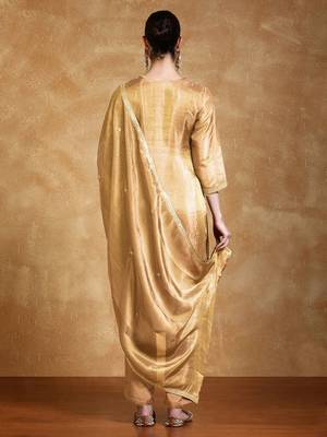 Women Floral Yoke Design Kurta with Trousers & Dupatta 6