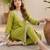Women Regular Thread Work Kurta with Trousers
