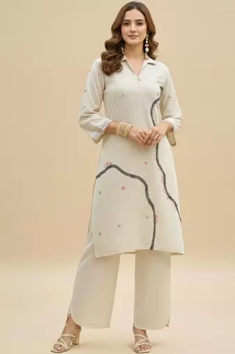 Women Printed Regular Kurta with Palazzos