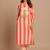Women Striped Regular Kurta with Trousers