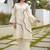 Off-White Kurta And Palazzo Set Featuring Textured Checks And Contemporary Abstract Embroidery