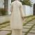 Off-White Kurta And Palazzo Set Featuring Textured Checks And Contemporary Abstract Embroidery