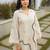 Off-White Kurta And Palazzo Set Featuring Textured Checks And Contemporary Abstract Embroidery