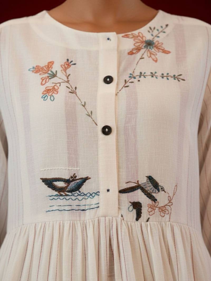 Women Tiered Kurta with Trousers