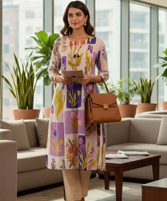 Mul Cotton Printed Kurta With Trousers 4