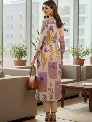 Mul Cotton Printed Kurta With Trousers 5