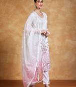 Women Embroidered Regular Sequinned Kurta with Trousers & With Dupatta