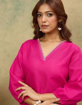 Women Solid Kurta with Trousers 2