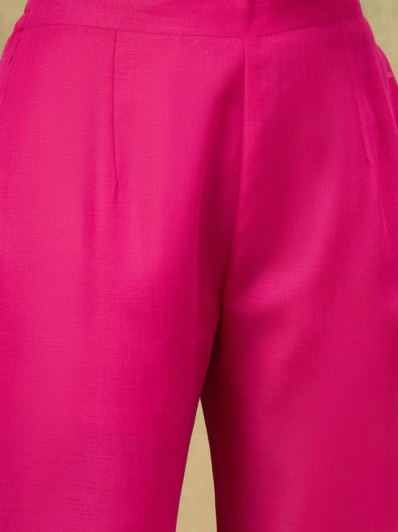 Women Solid Kurta with Trousers