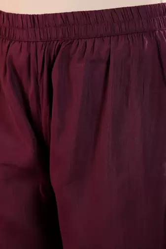 Ethnic Motifs Printed Gotta Patti Chanderi Silk Kurta With Trousers And Dupatta