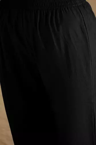 Abstract Printed Panelled Square Neck Georgette Straight Kurta With Trousers