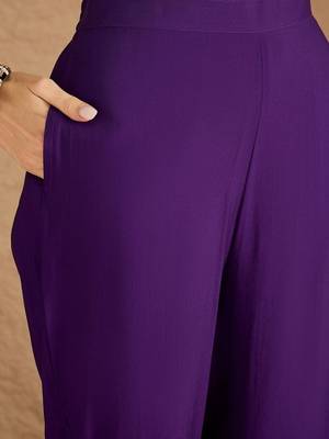 Women Ethnic Motifs Embroidered Regular Thread Work Kurta with Trousers & With Dupatta 5
