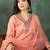 Floral Embroidered Thread Work Kurta With Trousers & Dupatta