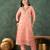 Floral Embroidered Thread Work Kurta With Trousers & Dupatta