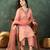 Floral Embroidered Thread Work Kurta With Trousers & Dupatta