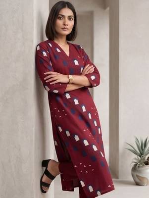 Women Printed Regular Kurta with Trousers 3