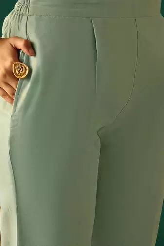 Women Ethnic Motifs Embroidered Regular Kurta with Trousers & With Dupatta
