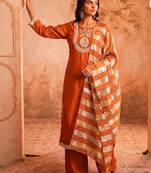 Women Ethnic Motifs Embroidered Regular Thread Work Kurta with Palazzos & With Dupatta