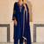 V Neck Ethnic Motifs Embroidered Regular Straight Kurta Set