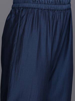 V Neck Ethnic Motifs Embroidered Regular Straight Kurta Set 3