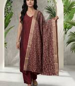 Women Ethnic Motifs Regular Kurta with Trousers & With Dupatta