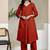 V-Neck A-Line Kurta With Trouser