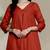 V-Neck A-Line Kurta With Trouser