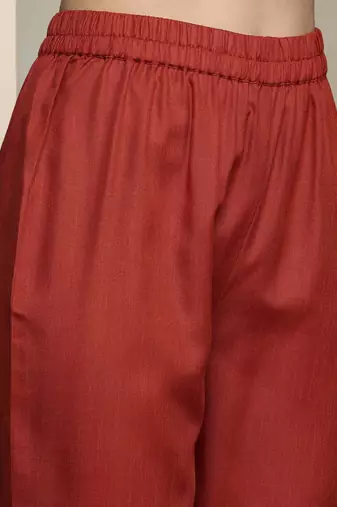 V-Neck A-Line Kurta With Trouser