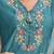 Floral Embroidered Thread Work  Cotton Straight Kurta With Trousers & Dupatta