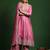 Floral Embroidered Round Neck A-Line Kurta With Trousers And Dupatta