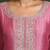 Floral Embroidered Round Neck A-Line Kurta With Trousers And Dupatta